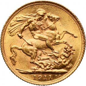 Great Britain, George V, Sovereign Londyn 1911
