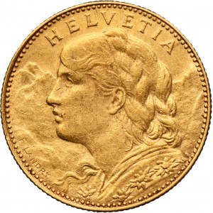Suisse, Confédération suisse, 10 Francs Berne 1911 B