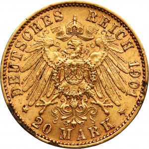 Germany, Kingdom of Prussia, Wilhelm II, 20 Marek Berlin 1901 A