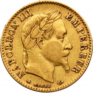 France, Napoleon III, 10 Francs Paris 1868 A