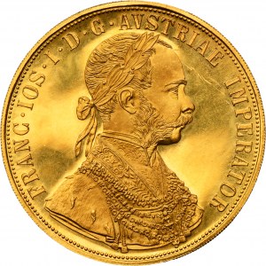 Austria, Franz Joseph I, 4 Ducats Vienna 1915 - RESTRIKE