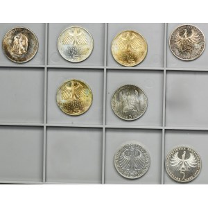 Set, Germany, FRG, 5 Mark 1957-1983 (8 pcs.)