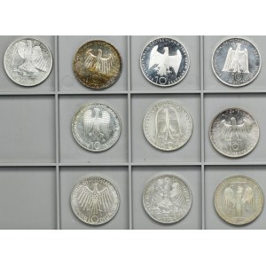 Set, Germany, FRG, 10 Mark (10 pcs.)
