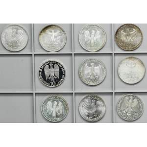 Set, Germany, FRG, 10 Mark (10 pcs.)