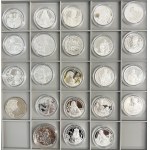 Set, Set of silver commemorative medals (23 pieces).
