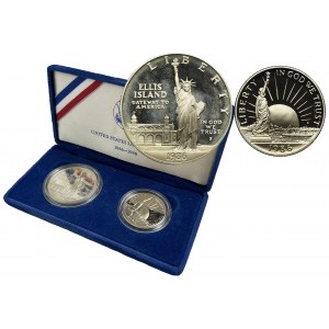 Set, USA, Dollar and 1/2 Dollar 1986 S - Statue of Liberty Centennial