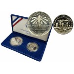 Set, USA, Dollar and 1/2 Dollar 1986 S - Statue of Liberty Centennial