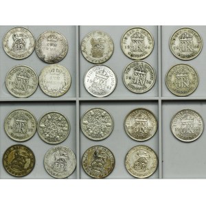 Set, Great Britain, 6 Pence (19 pcs.)