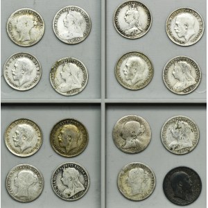 Set, Great Britain, 3 Pence (16 pcs.)