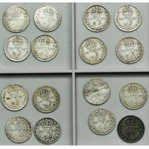 Set, Great Britain, 3 Pence (16 pcs.)