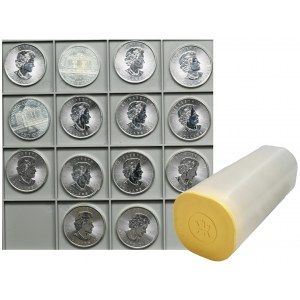Set, Austria and Canada, Elizabeth II, 1.50 Euro and 5 Dollars (16 pcs.)