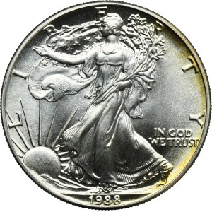 USA, 1 dolar Philadelphia 1988 - Kráčející svoboda