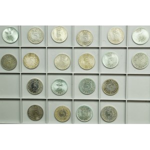 Set, Germany, FRG, 5 Mark (20 pcs.)