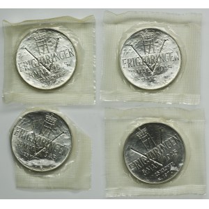 Zestaw, Norwegia, Olaf V, 25 koron 1970 (4 szt.)