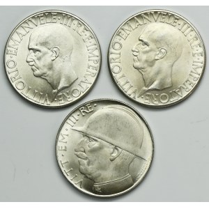 Set, Italy, 20 Lire 1928-1936 (3 pcs.)