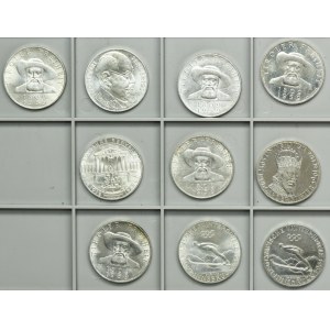 Set, Austria, 50 Schillings 1959-1970 (10 pcs.)