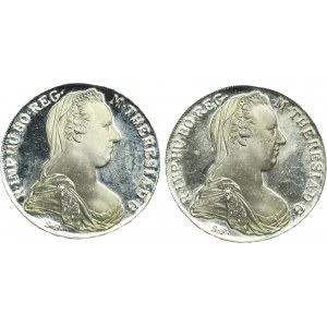 Lot, Austria, Maria Theresa, Thaler Wien 1780 SF (2 pcs.)