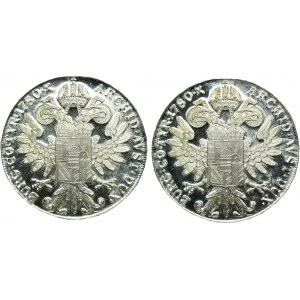 Lot, Austria, Maria Theresa, Thaler Wien 1780 SF (2 pcs.)