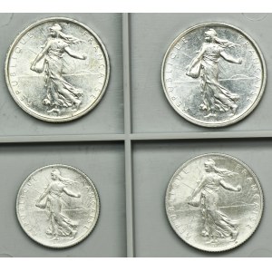 Set, France, Third Republic, 1-5 Francs 1919-1963 (4 pcs.)