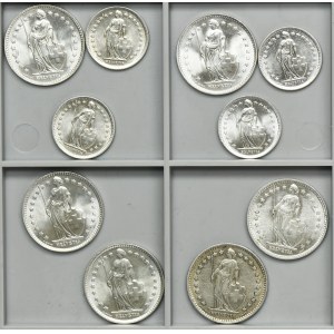 Set, Suisse, 1/2-1 Frank 1956-1965 (10 pcs.)