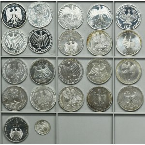 Set, Germany, 1/2 Mark and 10 Mark (22 pcs.)