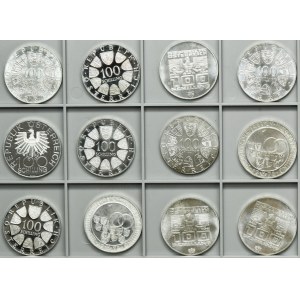 Set, Austria, Second Republic, 100 Schillings (12 pcs.)