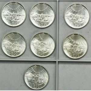 Set, Italy, Italian Republic, 500 Lire 1965 (7 szt.)