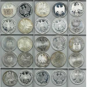 Set, Germany, FRG, 10 Mark 1970-2000 (25 pcs.)