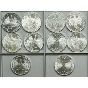 Set, Germany, FRG, 10 Mark 1972-1992 (10 pcs.)