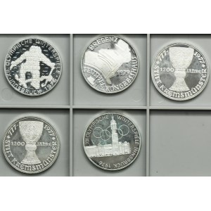 Set, Austria, 100 Schillings 1976-1979 (5 pcs.)
