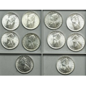 Set, Italy, Italian Republic, 500 Lire 1958-1967 (10 pcs.)