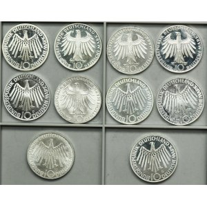 Set, Germany, FRG, 10 Mark 1972 (10 pcs.)
