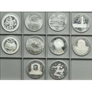 Set, Austria, 100 Schillings 1975-1978 (10 pcs.)