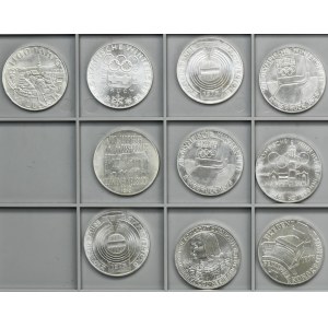 Set, Austria, 100 Schillings 1975-1979 (10 pcs.)