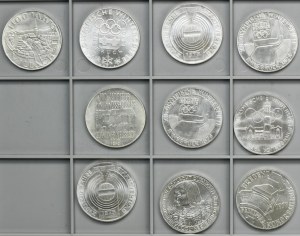 Set, Austria, 100 Schillings 1975-1979 (10 pcs.)