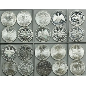 Set, Germany, FRG, 10 Mark 1972 (20 pcs.)