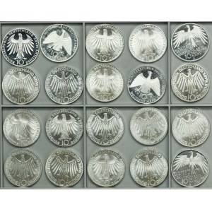 Set, Germany, FRG, 10 Mark 1972 (20 pcs.)