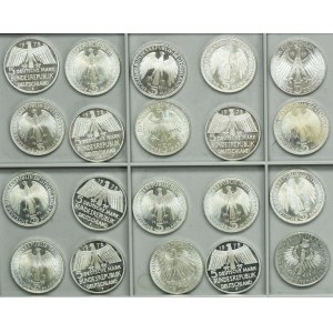 Set, Germany, FRG, 5 Mark 1968-1975 (20 pcs.)