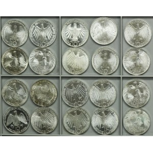 Set, Germany, FRG, 10 Mark 1972 (20 pcs.)
