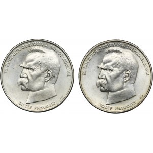 Zestaw, 50.000 złotych 1988 Piłsudski (2 szt.)