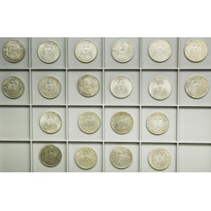 Set, Germany, Third Reich, 5 Mark 1934-1935 (20 pcs.)