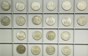 Set, Germany, Third Reich, 5 Mark 1934-1935 (20 pcs.)