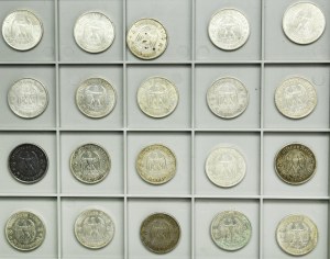 Set, Germany, Third Reich, 5 Mark 1934-1935 (20 pcs.)