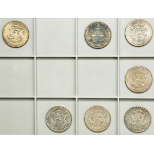 Set, USA, 1/2 Dollar 1964-1969 (7 pcs.)
