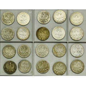 Zestaw, II RP, Głowa kobiety, 5 złotych 1932-1934 (20 szt.)