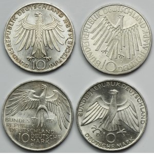 Set, Germany, FRG, 10 Mark 1972 (4 pcs.)