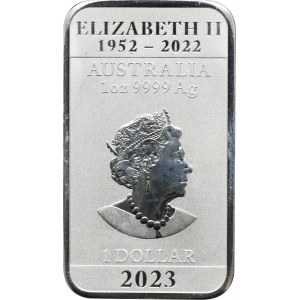 Austrália, Alžbeta II, 1 dolár 2001 Čínsky drak