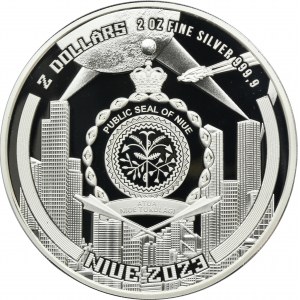 Niue, 2 Dollars 2023 - CYBERPUNK