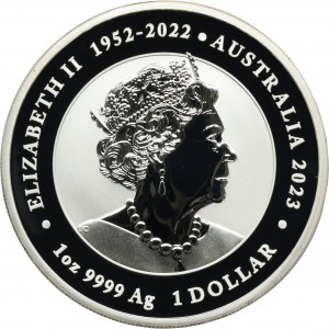 Australia, Elizabeth II, 1 Dollar 2023 P - Red Dragon and Koi