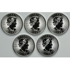 Set, Canada, Elizabeth II, 5 Dollars 2023 (5 szt.)